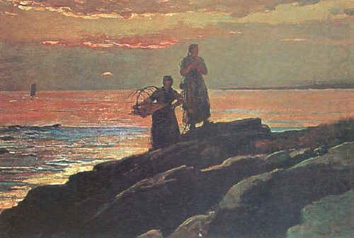 Winslow Homer Sunset, Saco Bay china oil painting image